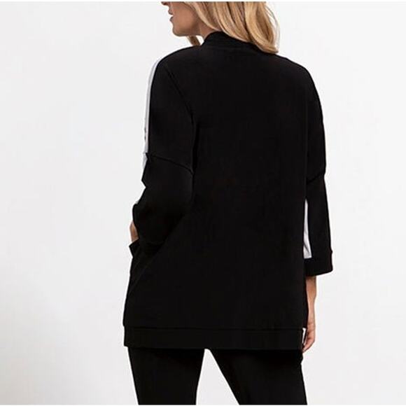 Sympli Women's Kimono Cardigan Black and White Size 12 Abstract Print NWT - Picture 3 of 4